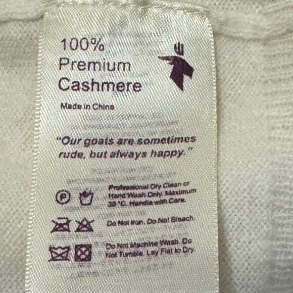 State Cashmere Men's Contrast Mockneck Pullover 100% Pure Cashmere Sweater XL - Picture 10 of 13